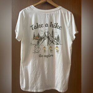 Peanuts “Take a Hike” Snoopy Woodstock Graphic Tee Great Condition
